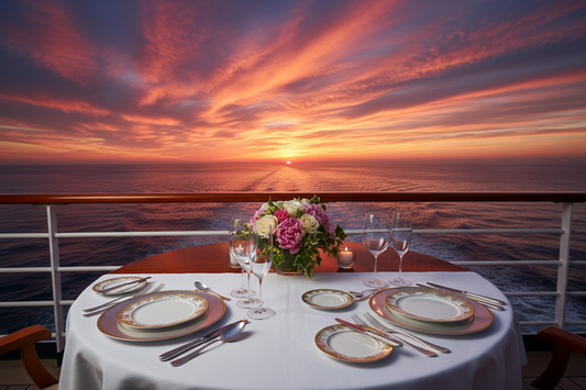 Try another, it should look like a dinner on a cruise, with sunset in the background